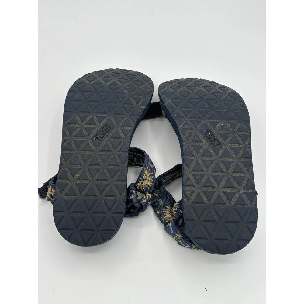 Teva Women’s 10 Celestial Sun Moon Stars Navy Sandals Y2K Boho Strappy